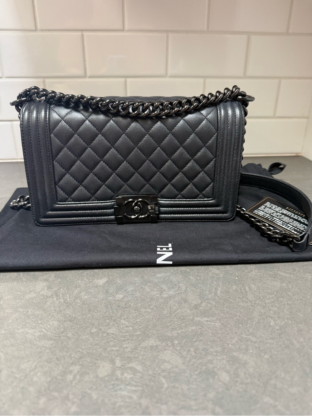 Chanel SO BLACK Medium Boy Bag Caviar Skin